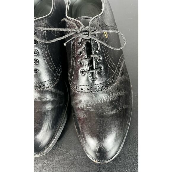 Vintage FootJoy 55715 Classics Vibram Gumlite Black Saddle Oxford Shoes - Picture 2 of 14